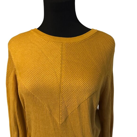 Apt 9 mustard yellow size Small crew neck sweater - Picture 6 of 7